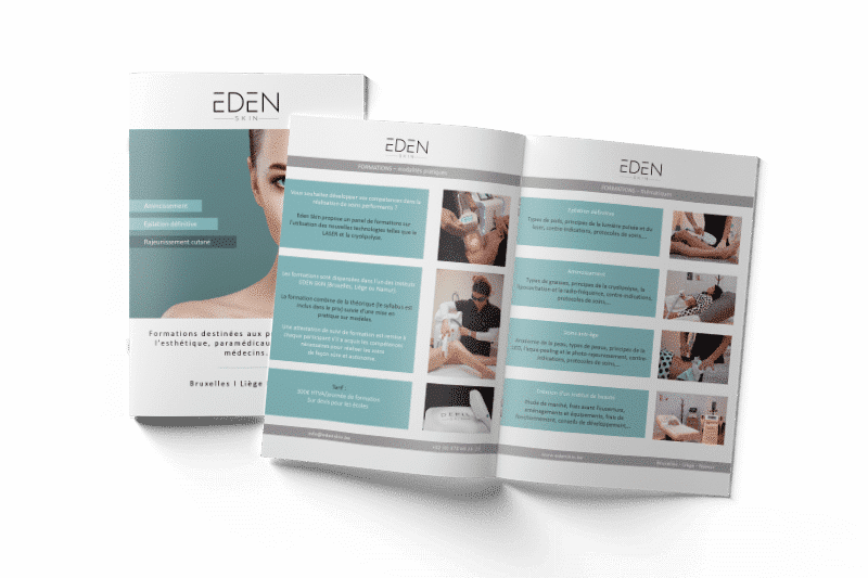 Folder de présentation des formations Eden Skin